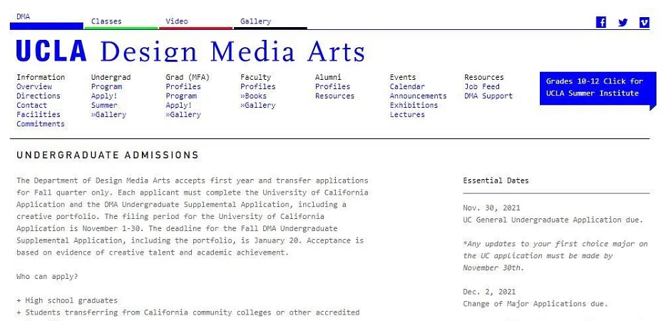 UCLA设计媒体艺术本科专业介绍