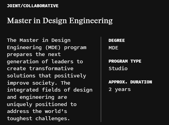哈佛大学交互设计研究生申请条件